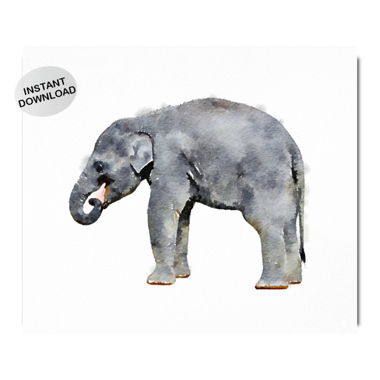 Baby Elephant Watercolor Download